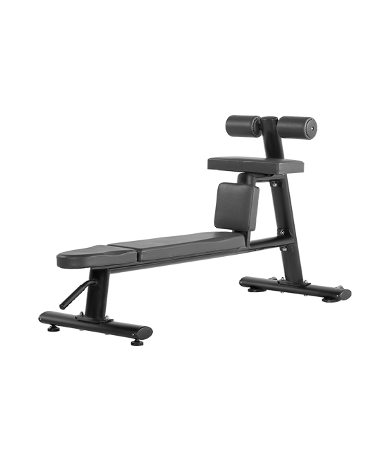 BRONZE GYM H-035 Скамья для скручиваний горизонтальная (ЧЕРНЫЙ)